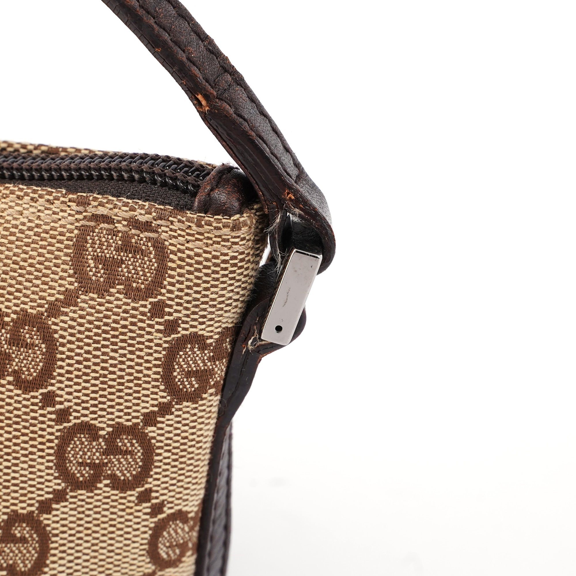 07198 Beige Brown GG Boat Pochette