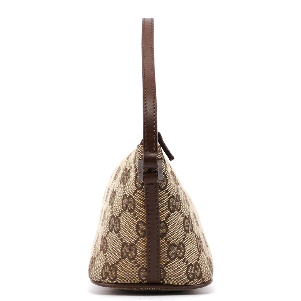 07198 Beige Brown GG Boat Pochette