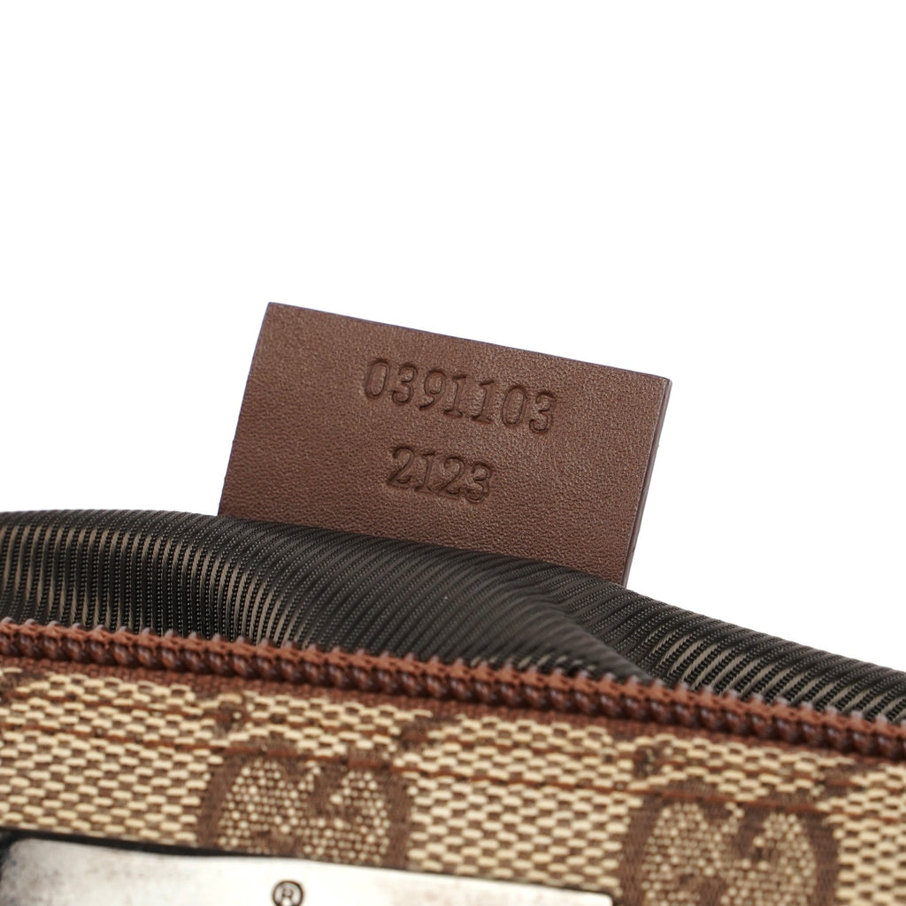 07198 Beige Brown GG Boat Pochette
