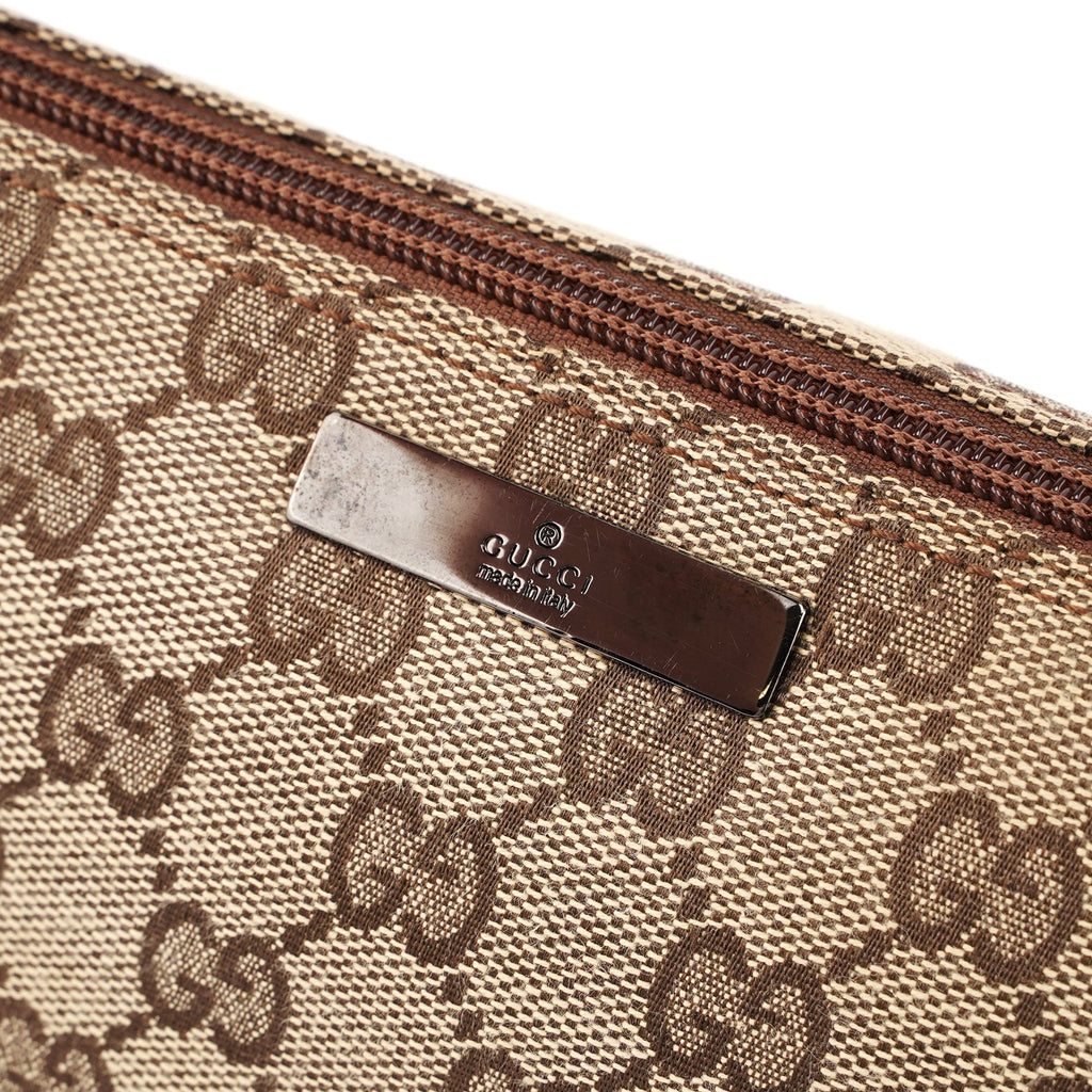 07198 Beige Brown GG Boat Pochette
