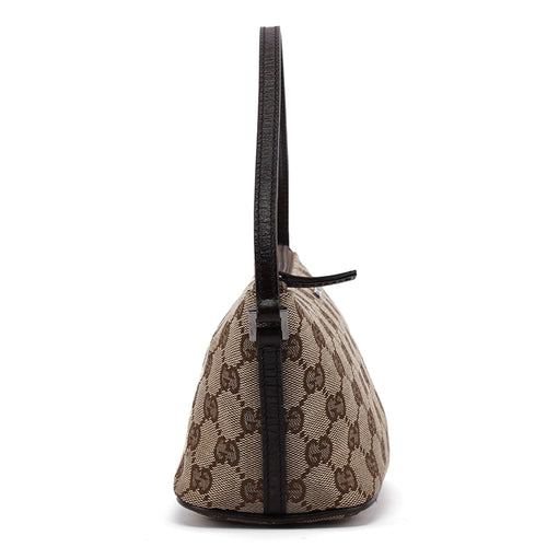 07198 Beige Brown GG Boat Pochette
