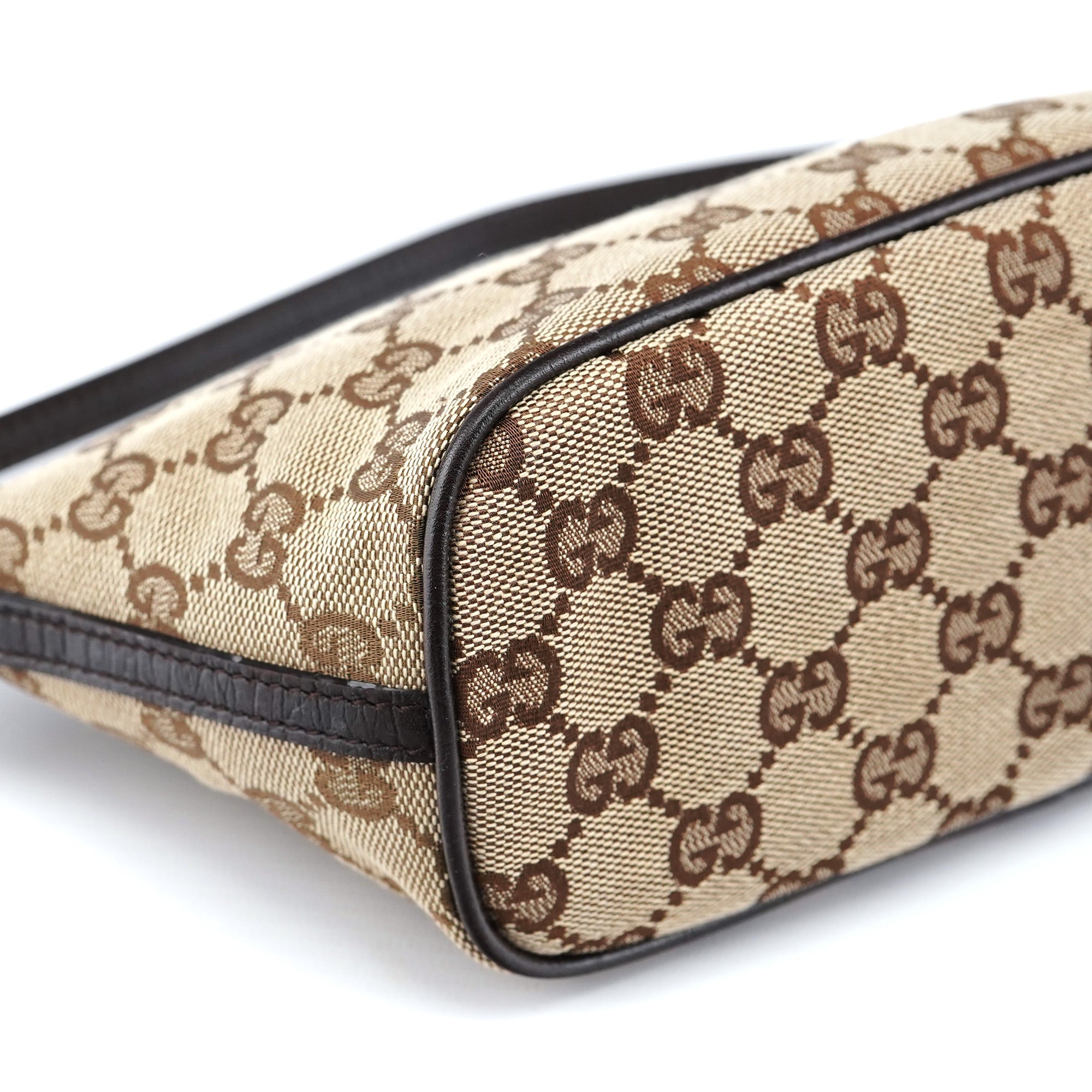07198 Beige Brown GG Boat Pochette
