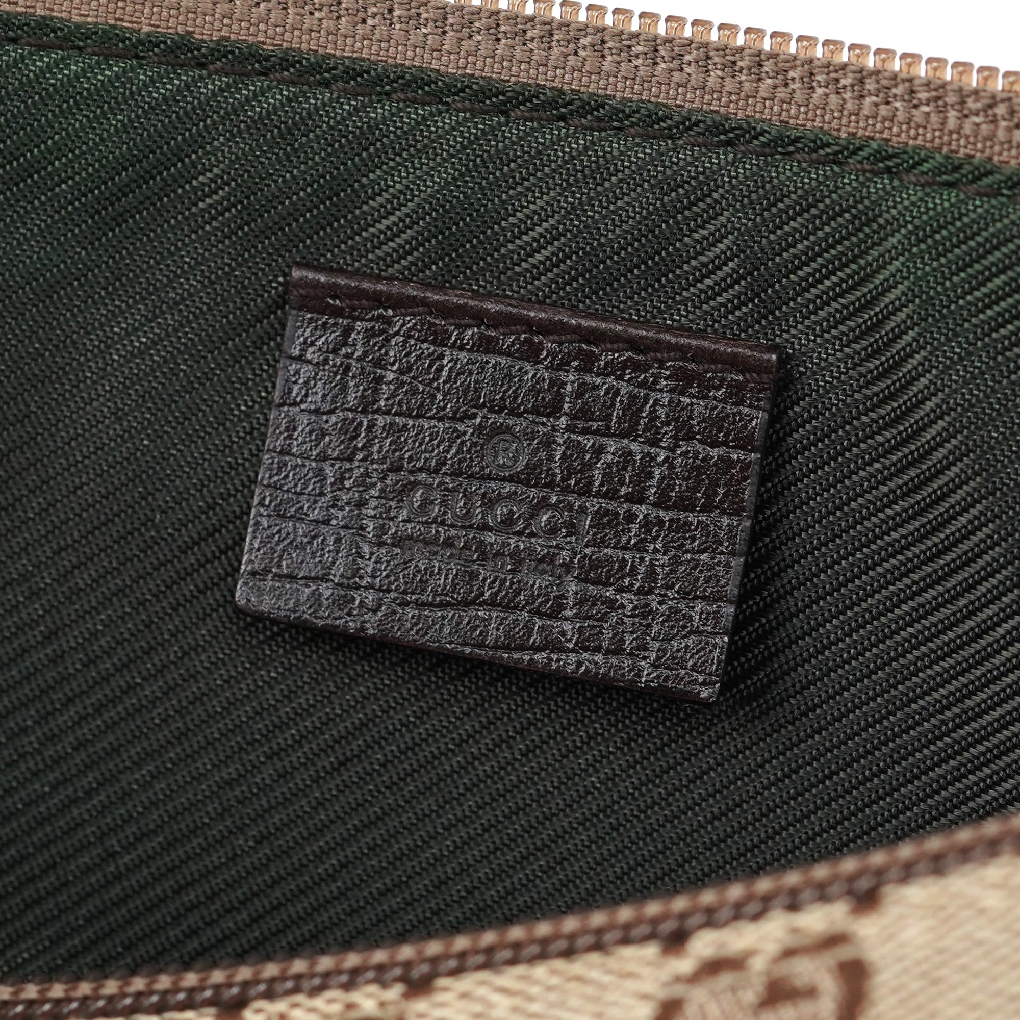 07198 Beige Brown GG Boat Pochette