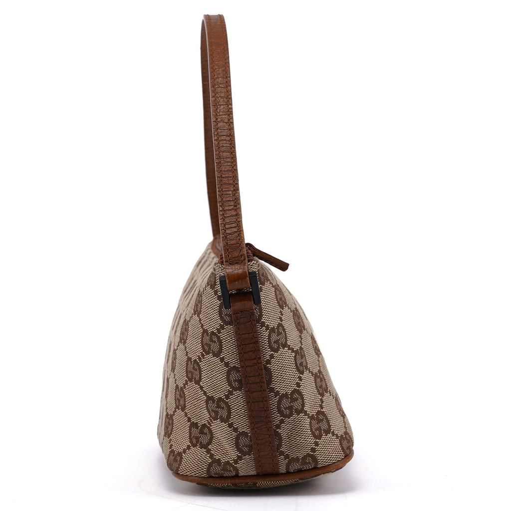 07198 Beige Brown GG Boat Pochette