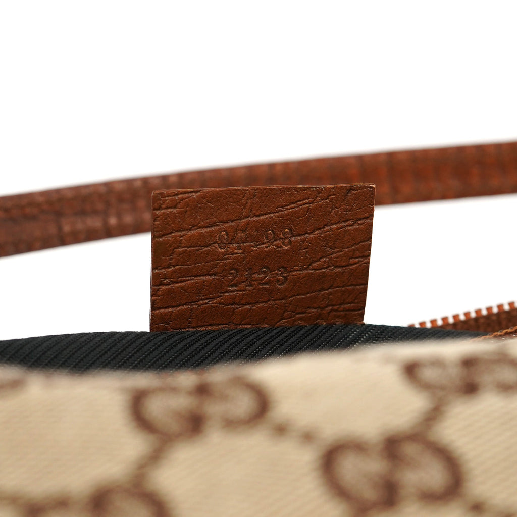 07198 Beige Brown GG Boat Pochette