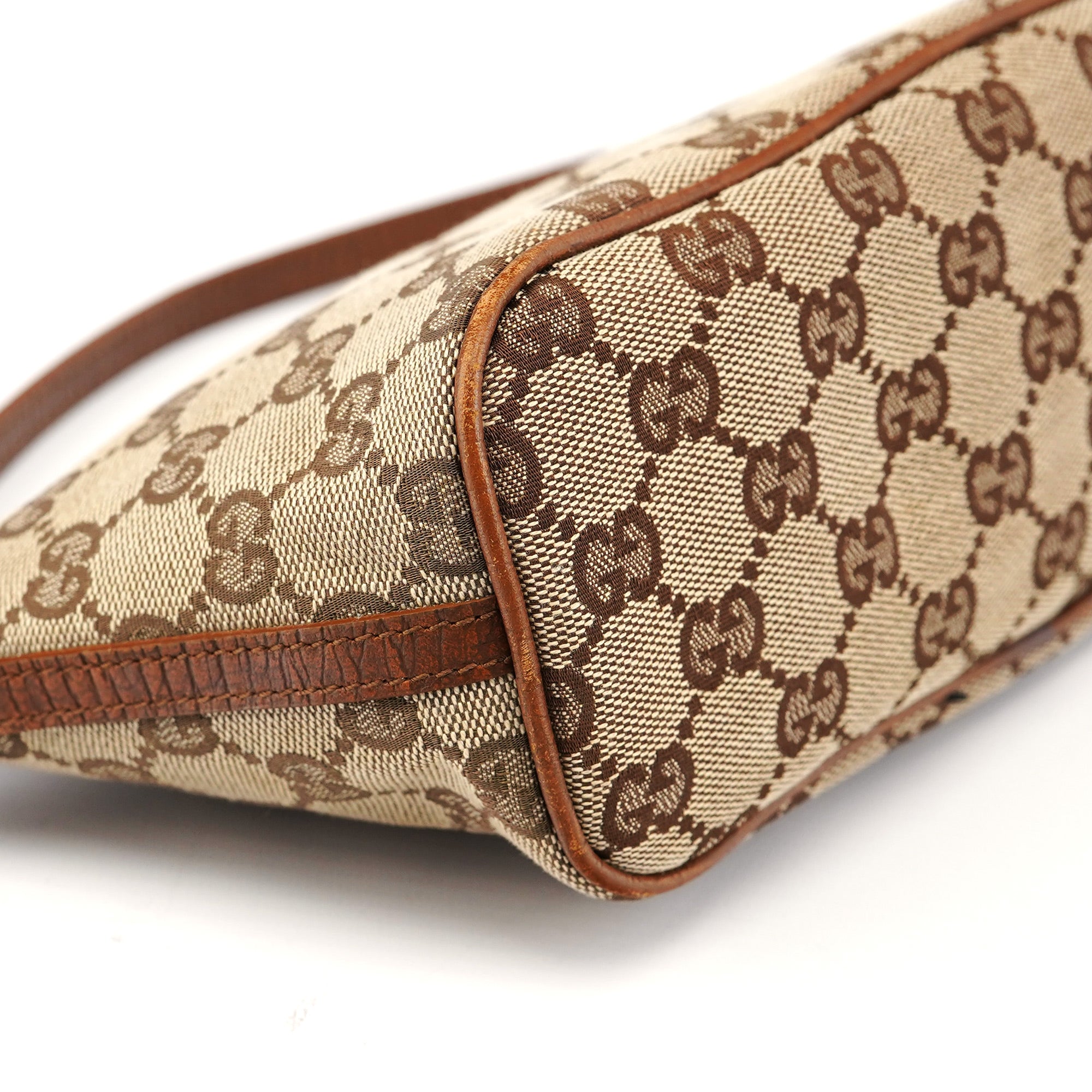 07198 Beige Brown GG Boat Pochette