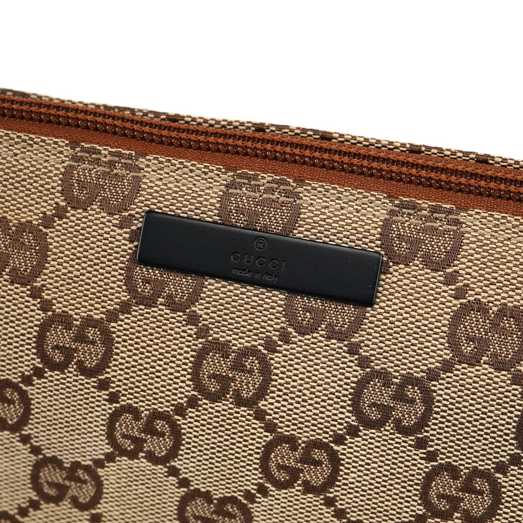 07198 Beige Brown GG Boat Pochette