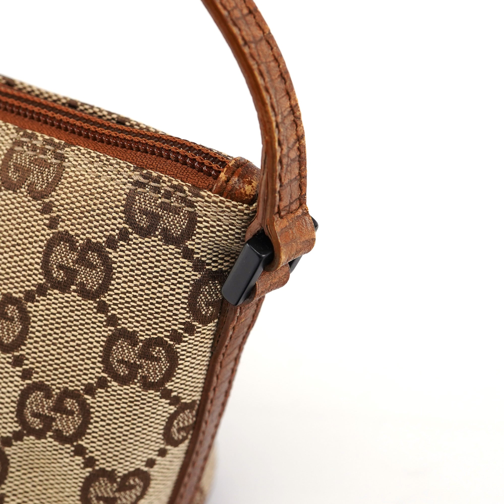 07198 Beige Brown GG Boat Pochette