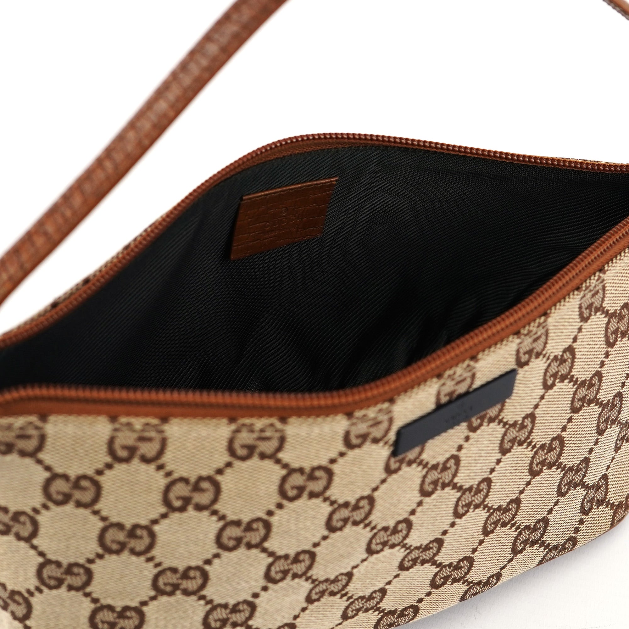 07198 Beige Brown GG Boat Pochette