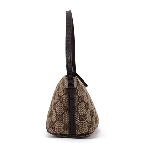 07198 Beige Brown GG Boat Pochette