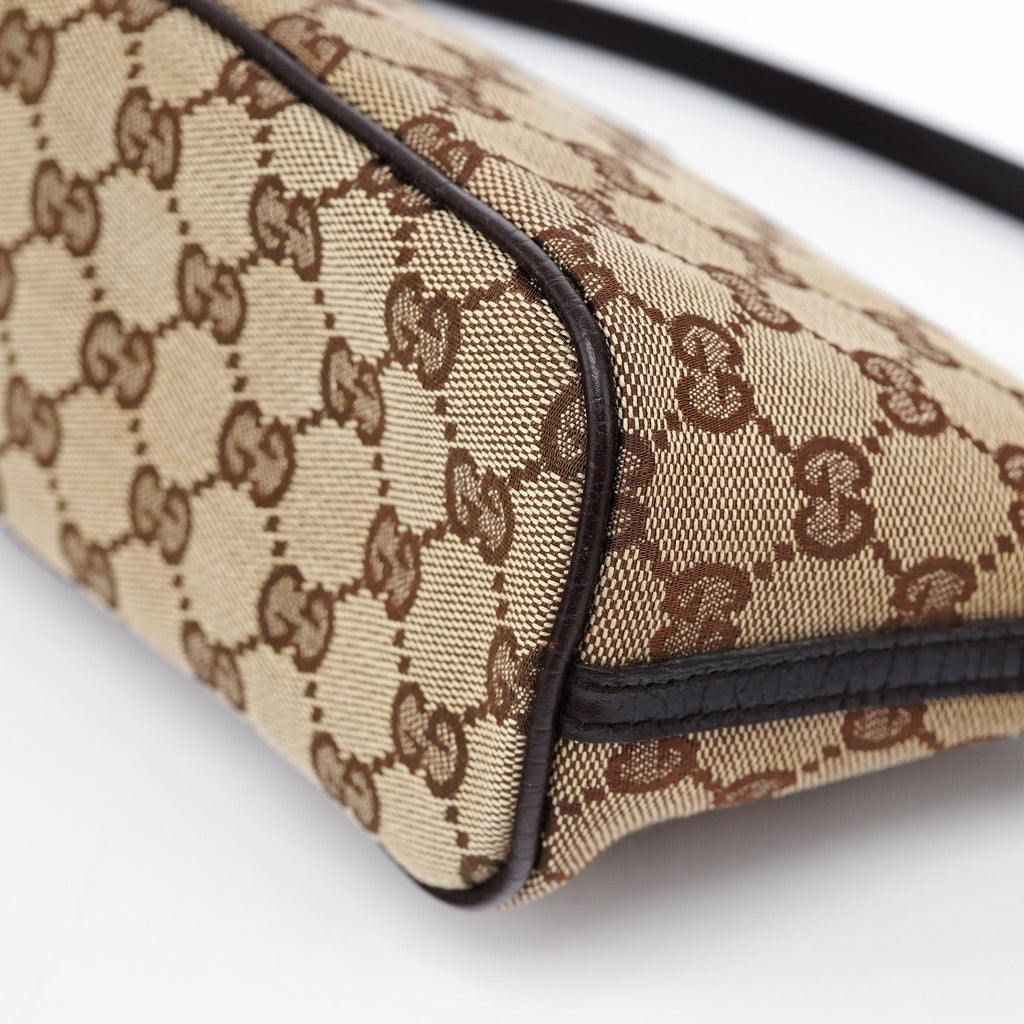 07198 Beige Brown GG Boat Pochette