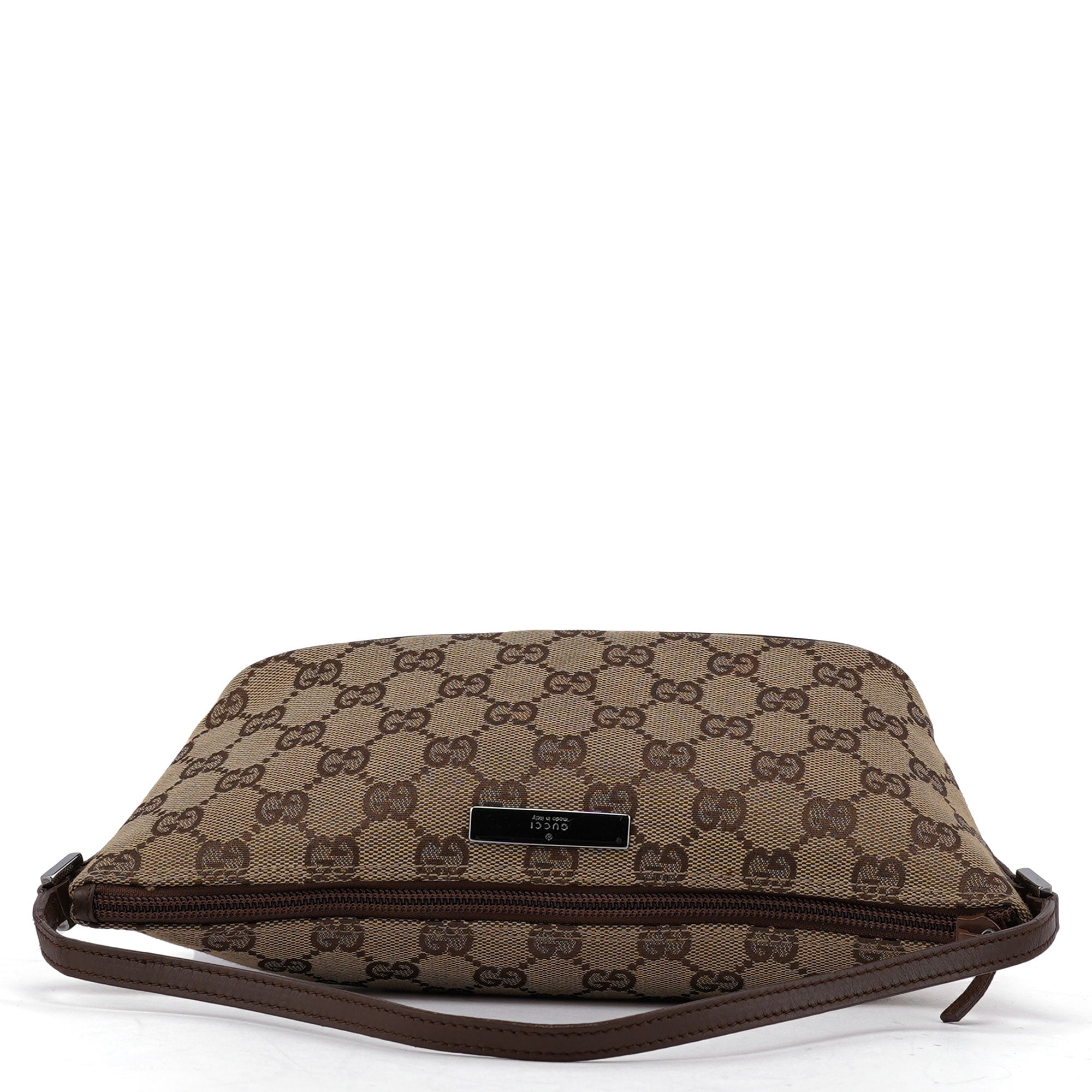 07198 Beige Brown GG Boat Pochette