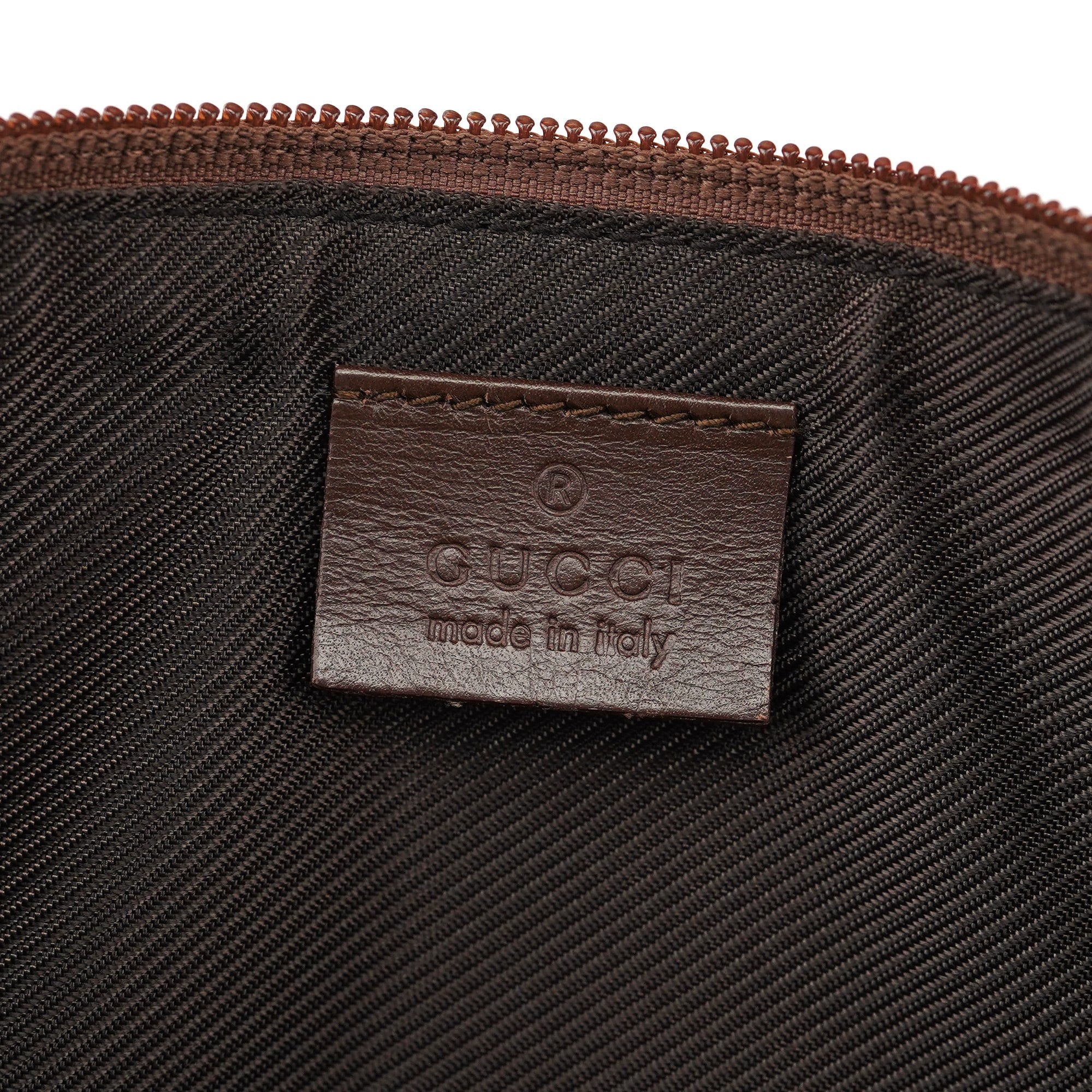 07198 Beige Brown GG Boat Pochette
