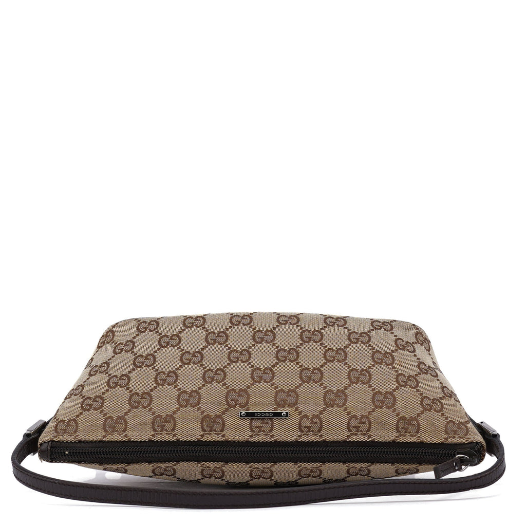 07198 Beige Brown GG Boat Pochette