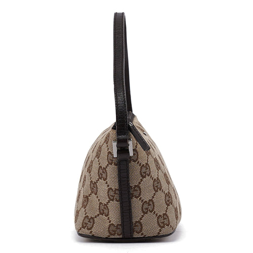 07198 Beige Brown GG Boat Pochette