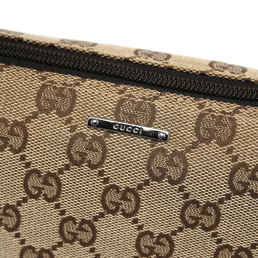 07198 Beige Brown GG Boat Pochette