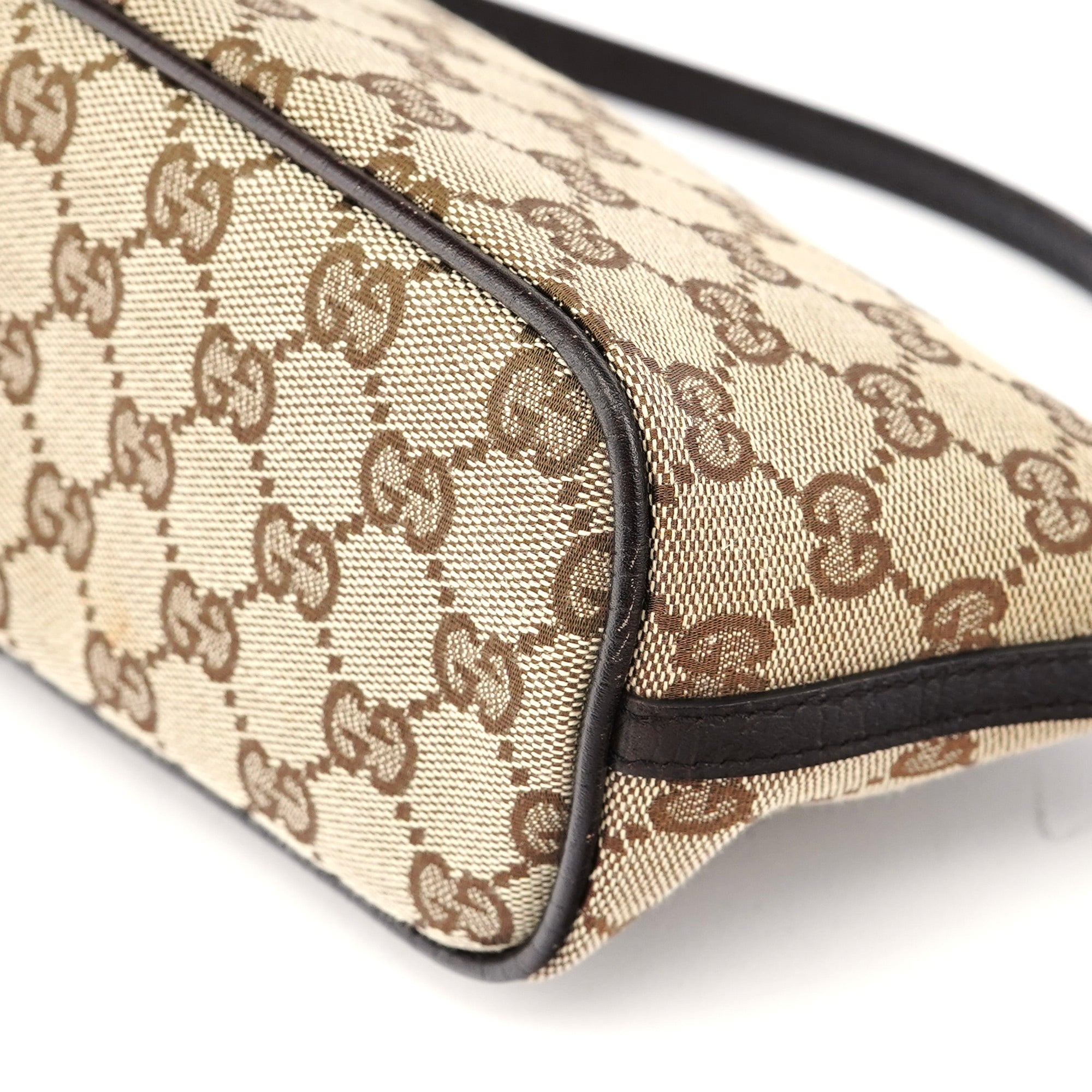 07198 Beige Brown GG Boat Pochette