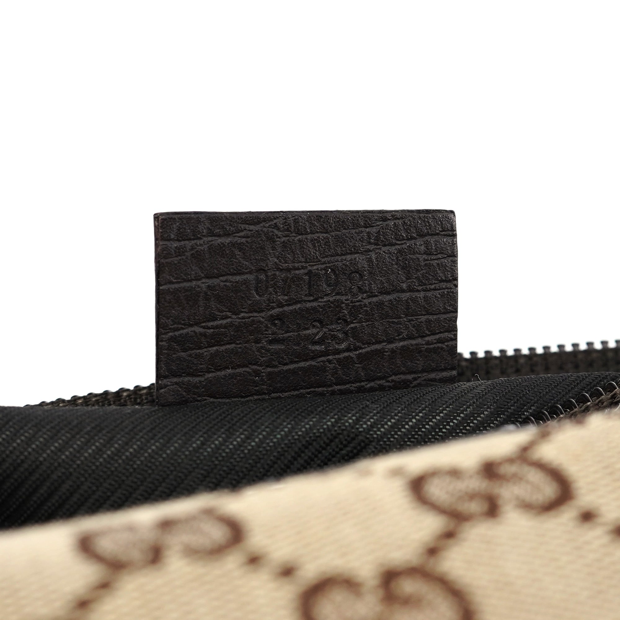 07198 Beige Brown GG Boat Pochette
