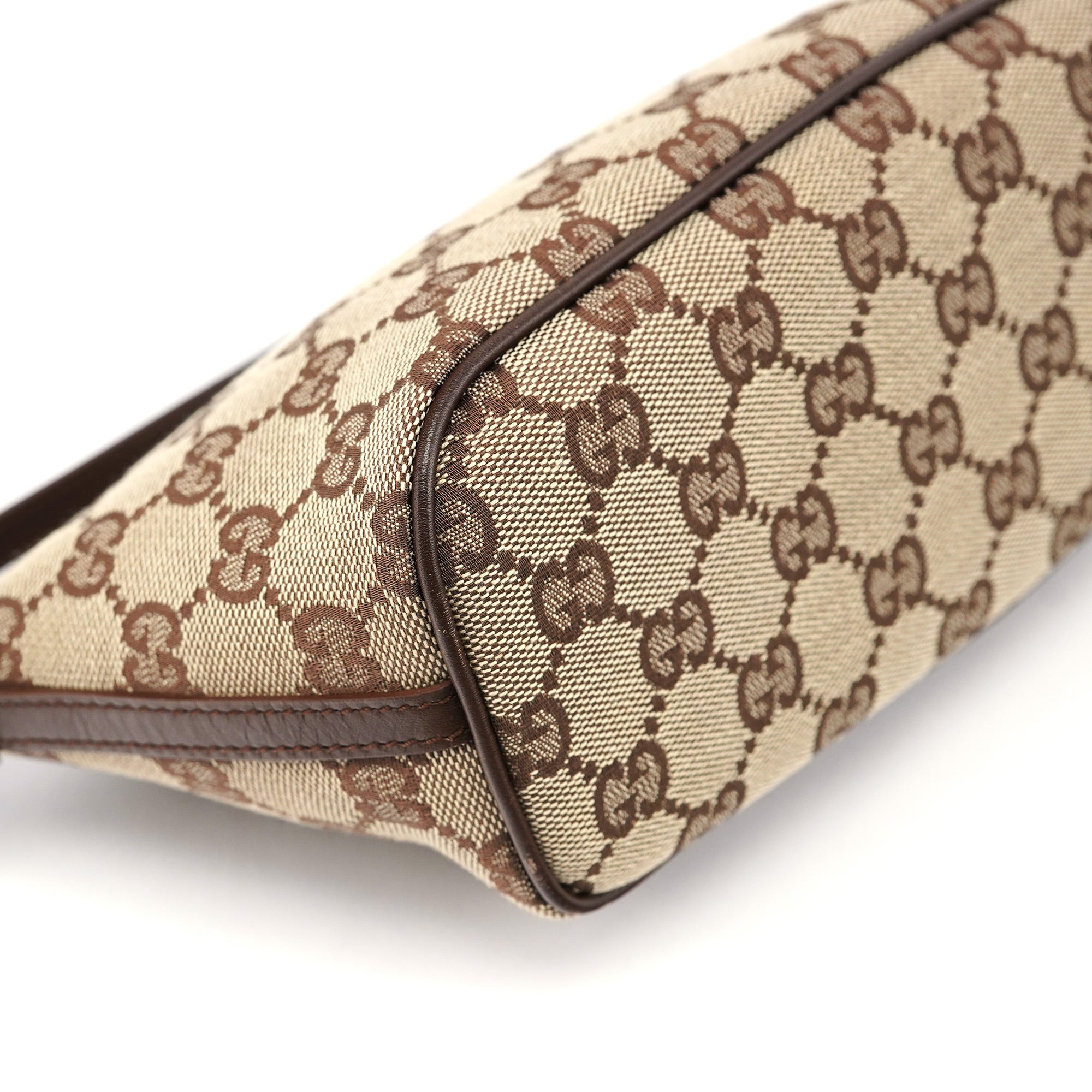 07198 Beige Brown GG Boat Pochette