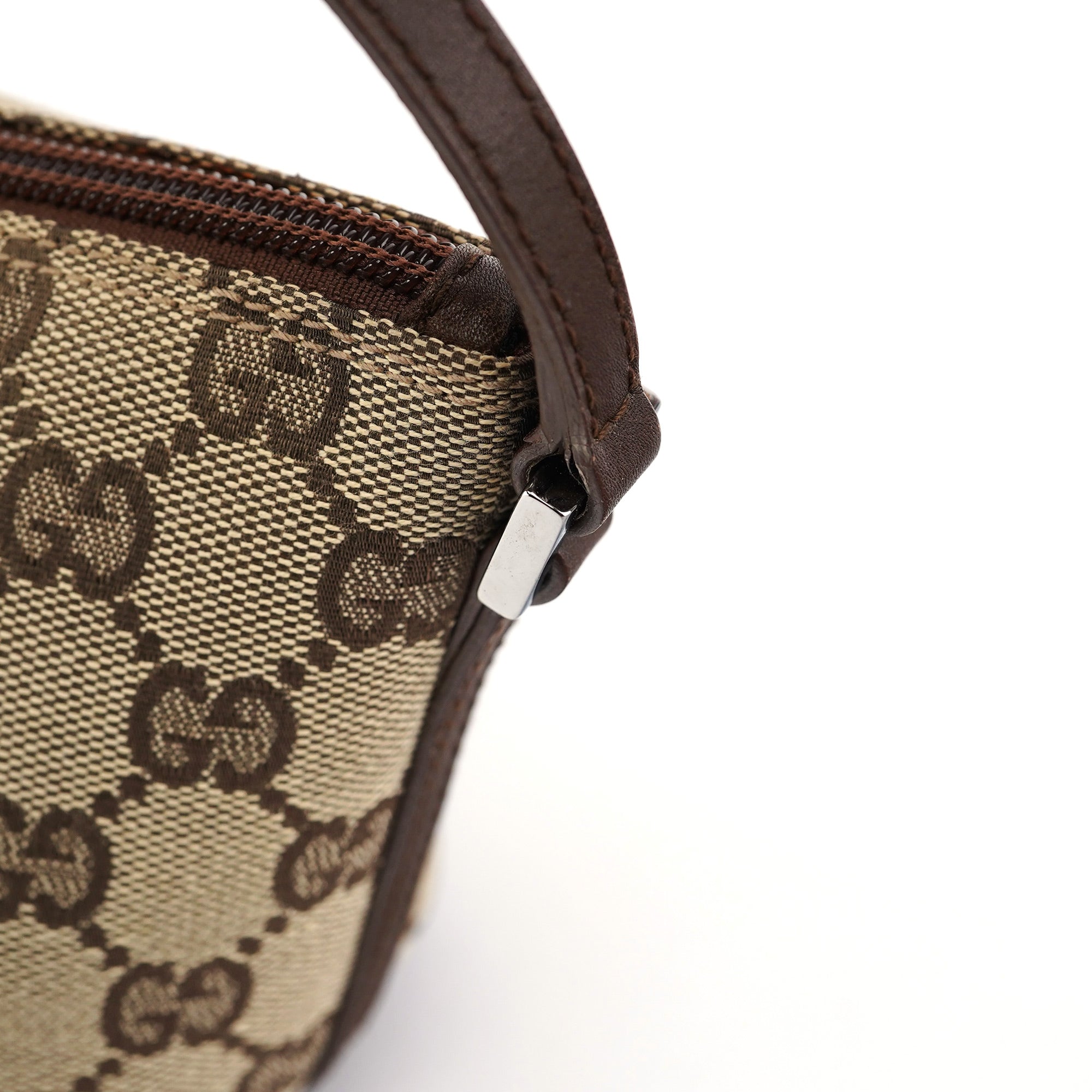 07198 Beige Brown GG Boat Pochette