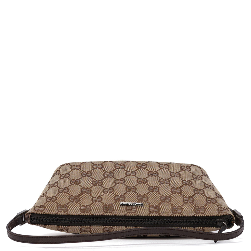 07198 Beige Brown GG Boat Pochette