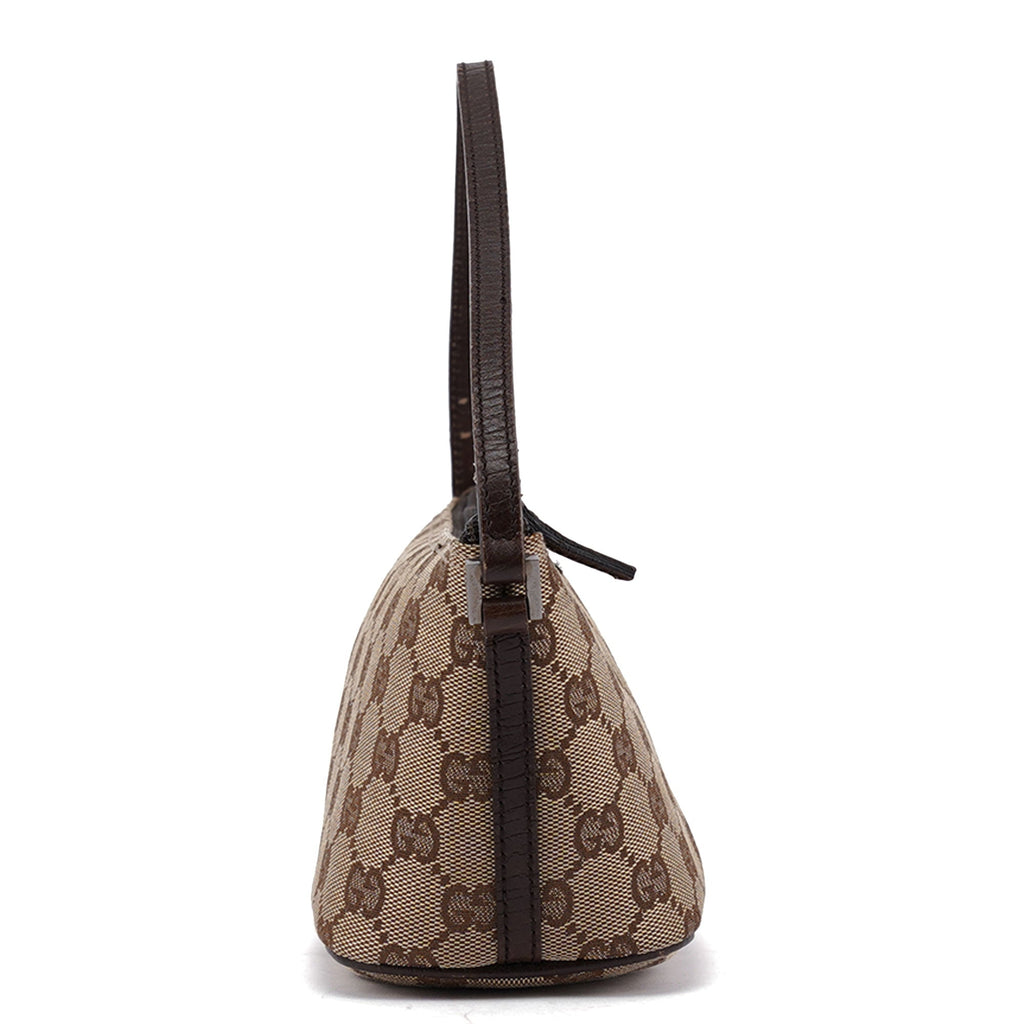 07198 Beige Brown GG Boat Pochette