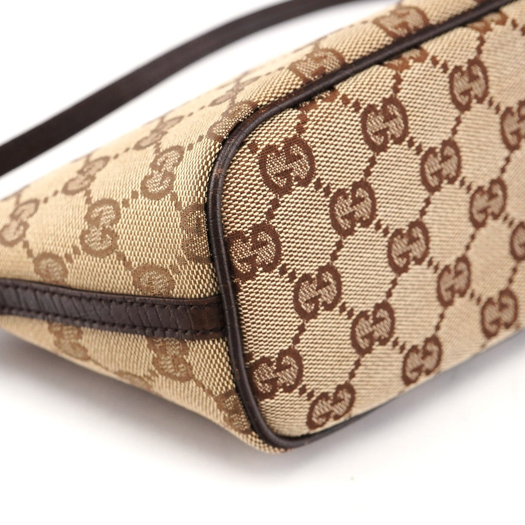 07198 Beige Brown GG Boat Pochette