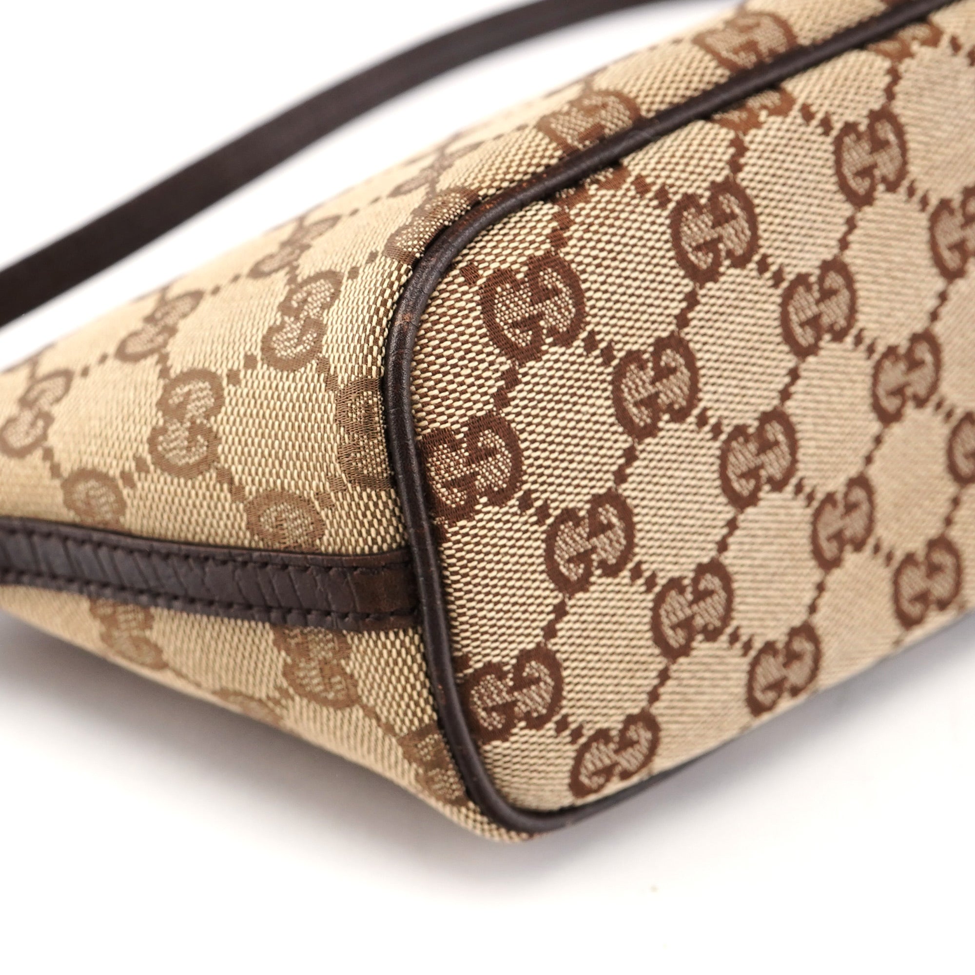 07198 Beige Brown GG Boat Pochette