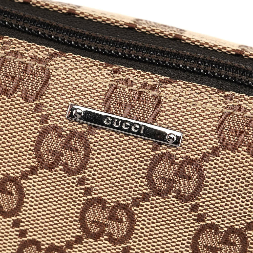 07198 Beige Brown GG Boat Pochette