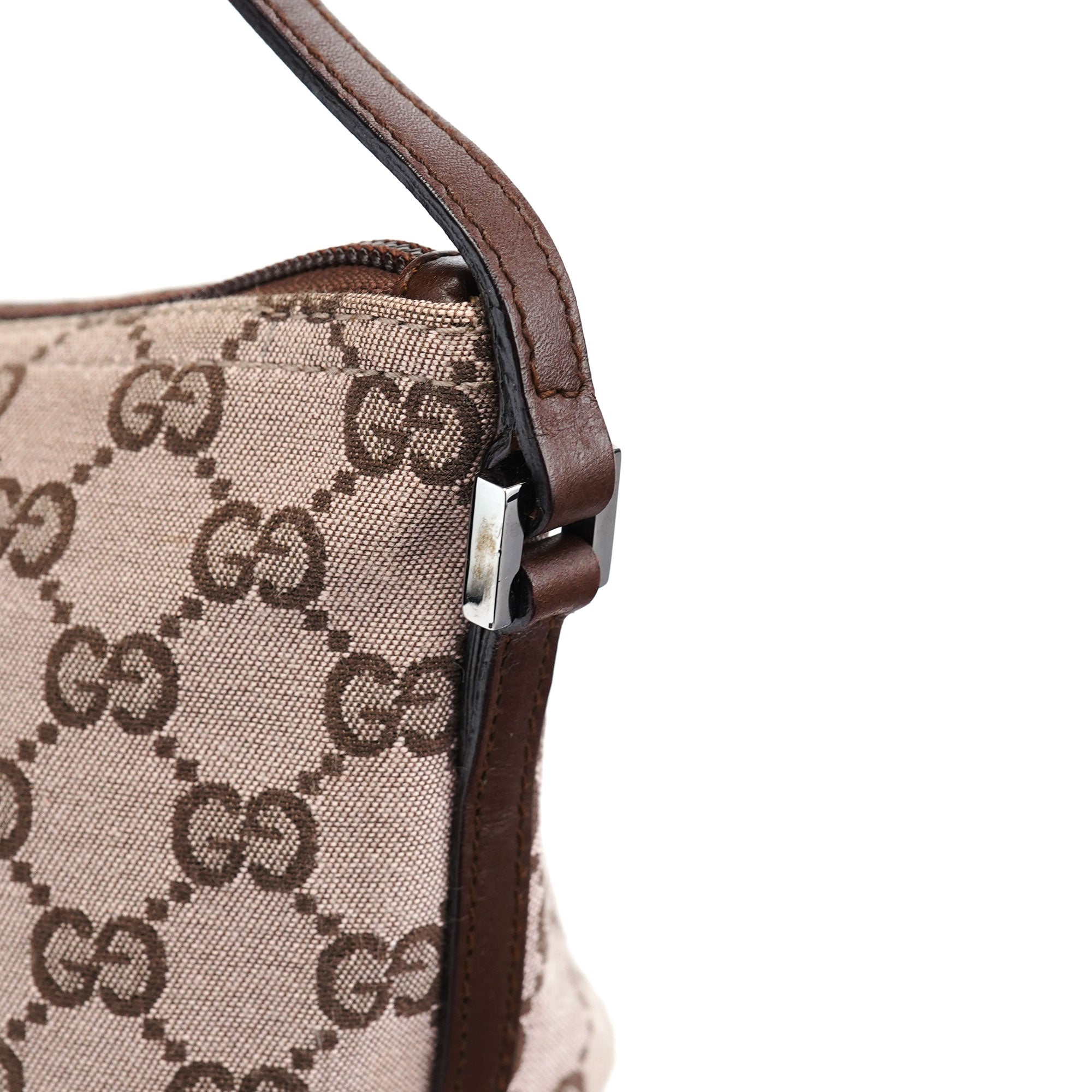 07198 Beige Brown GG Boat Pochette