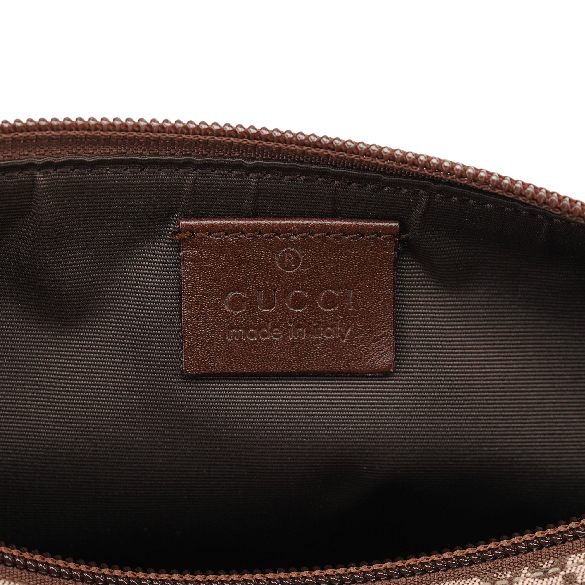 07198 Beige Brown GG Boat Pochette