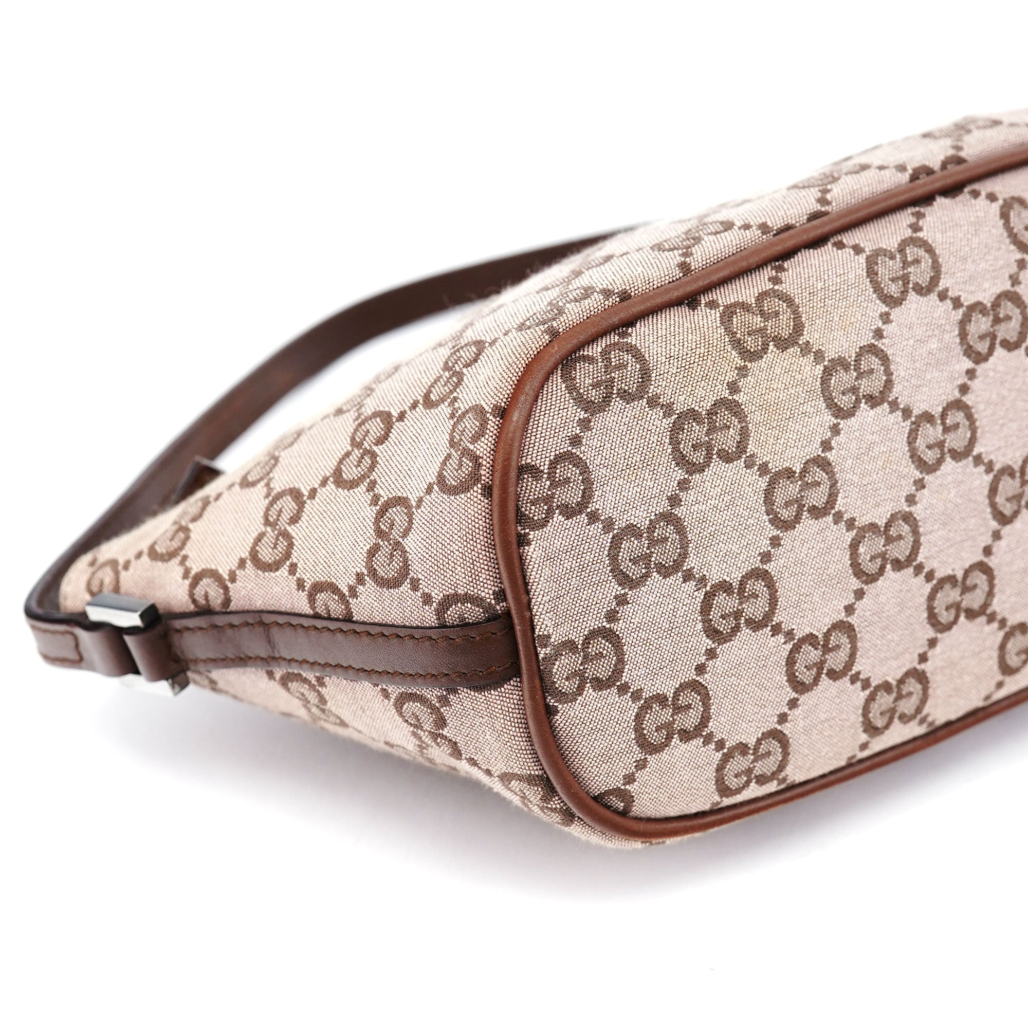 07198 Beige Brown GG Boat Pochette