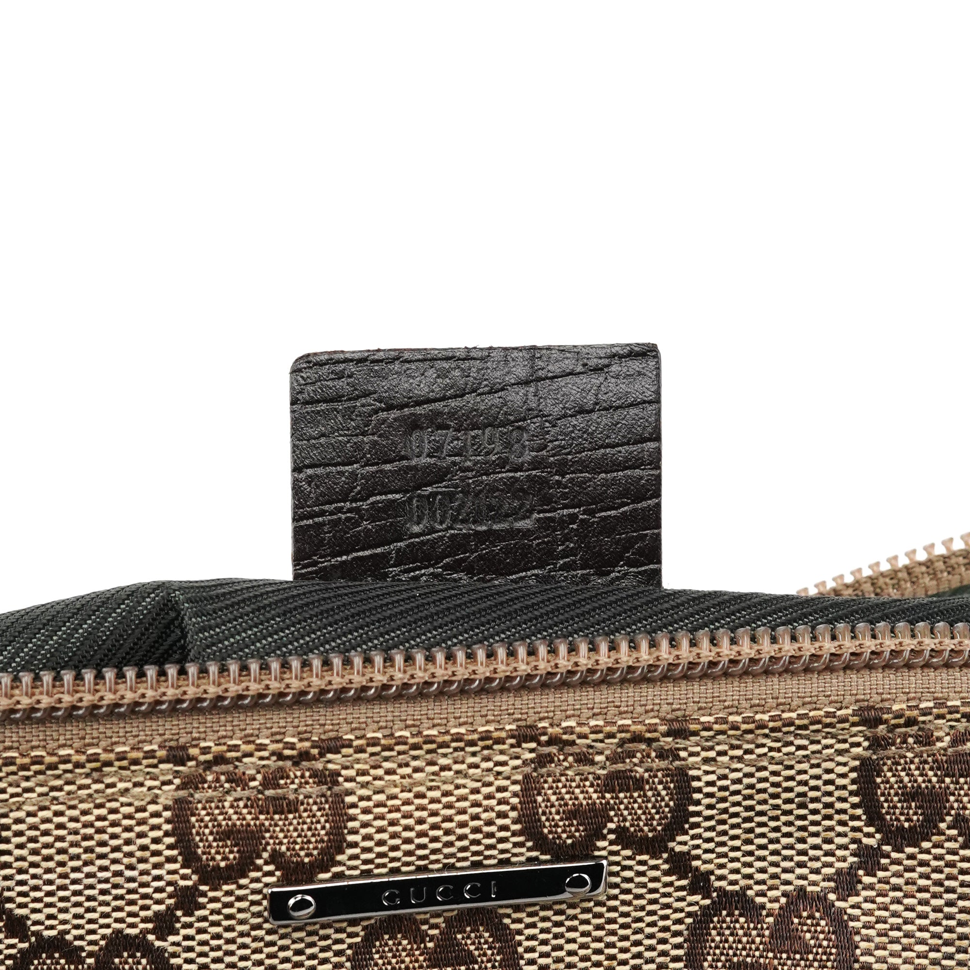 07198 Beige Brown GG Boat Pochette Bag