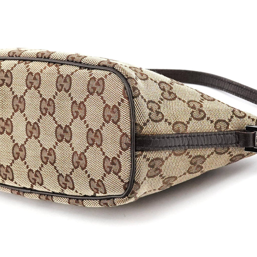 07198 Beige Brown GG Boat Pochette Bag