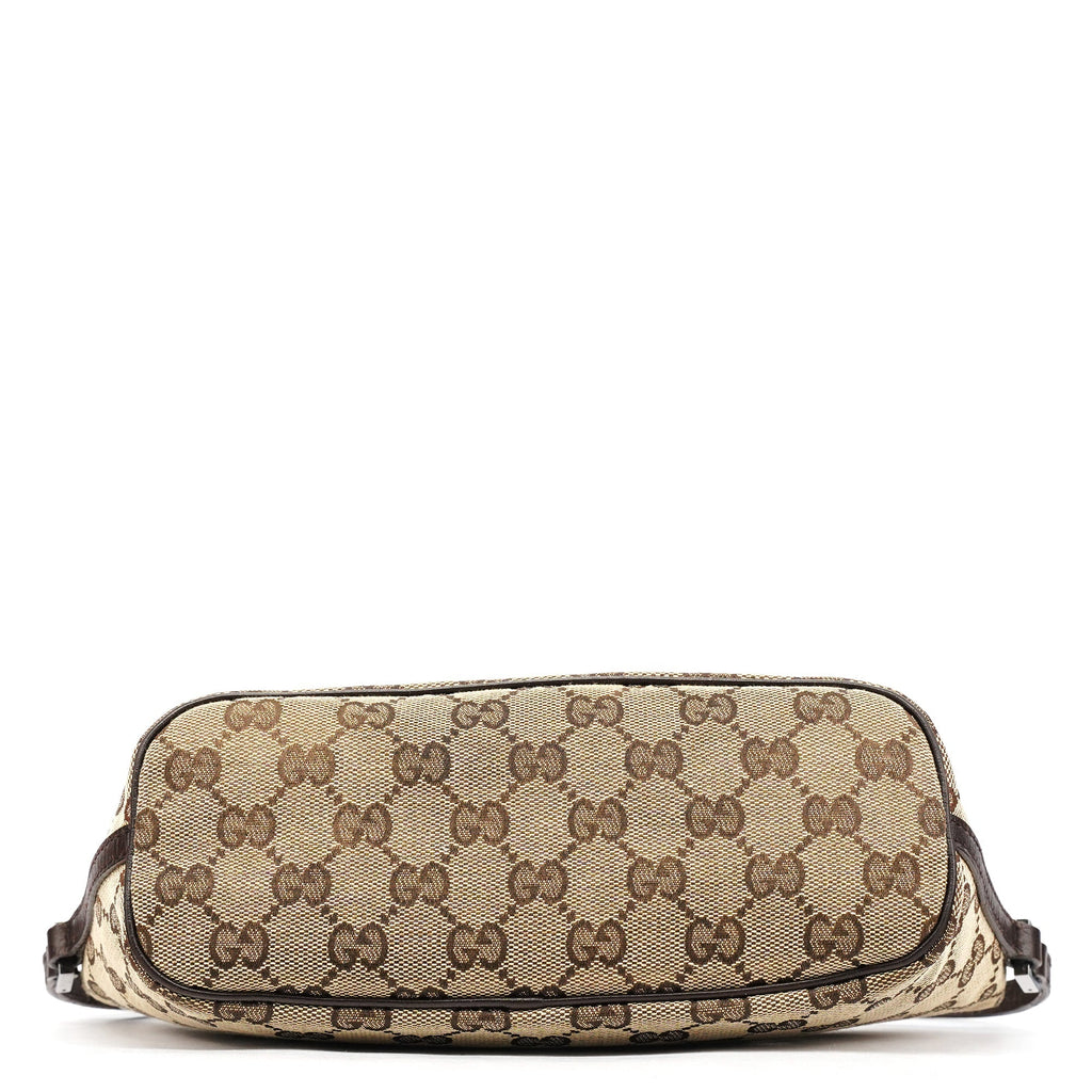 07198 Beige Brown GG Boat Pochette Bag