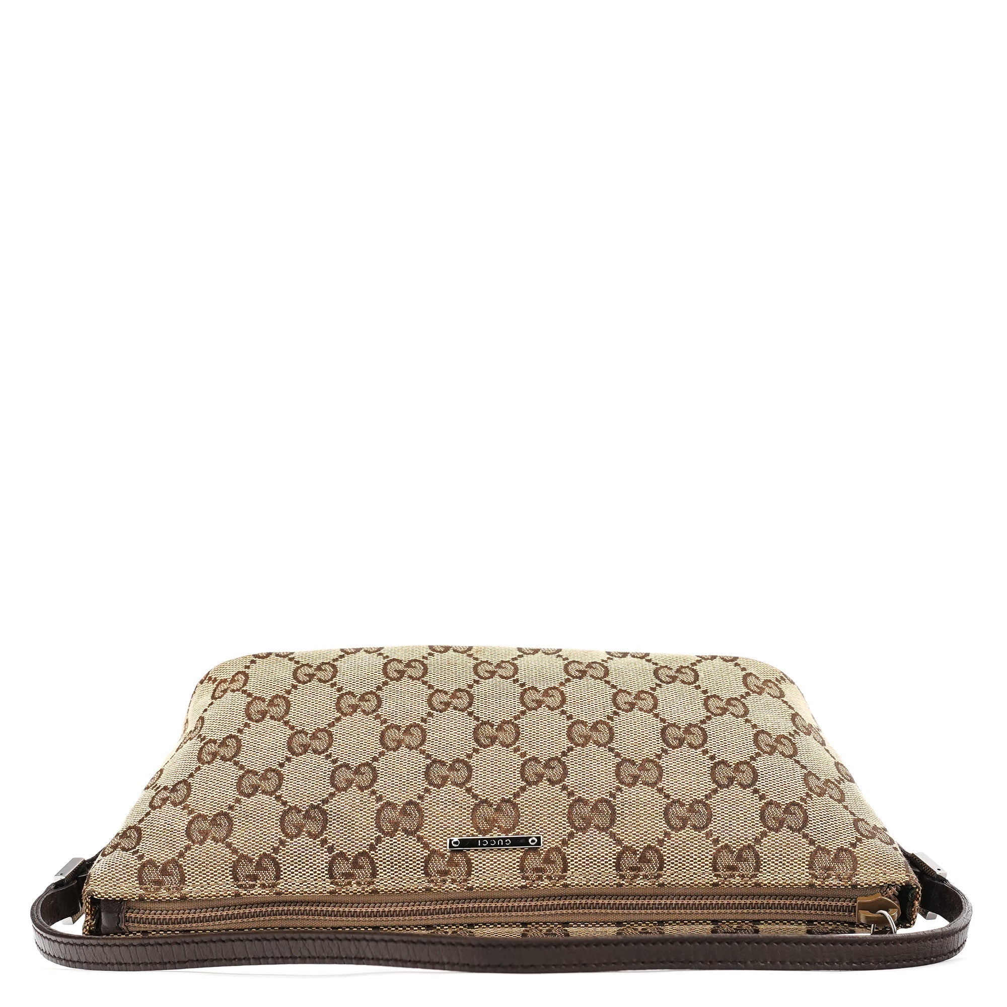 07198 Beige Brown GG Boat Pochette Bag
