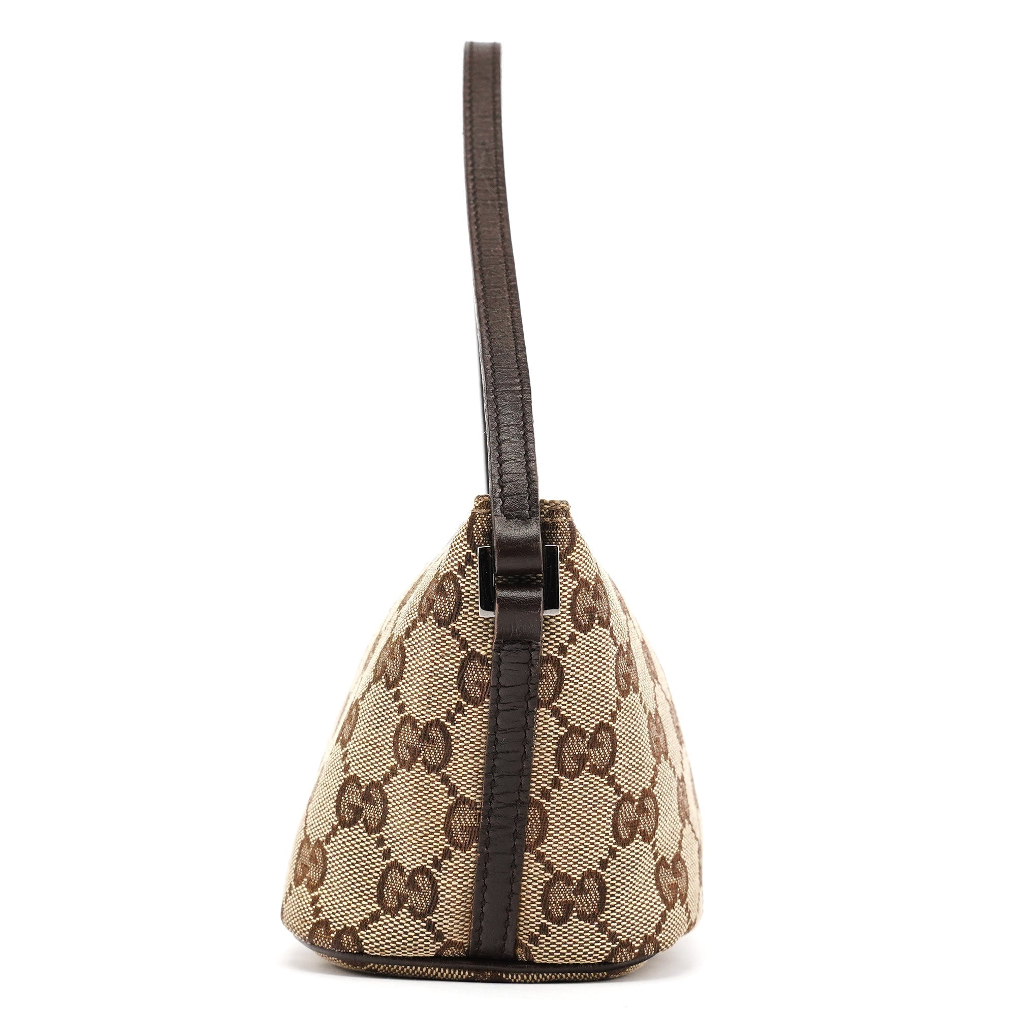 07198 Beige Brown GG Boat Pochette Bag