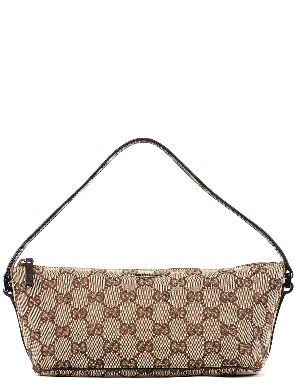 07198 Beige Brown GG Boat Pochette Bag