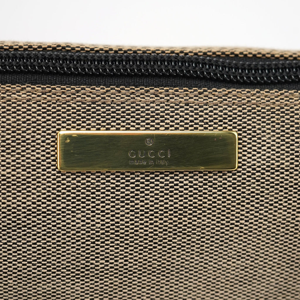 07198 Beige Canvas Boat Pochette