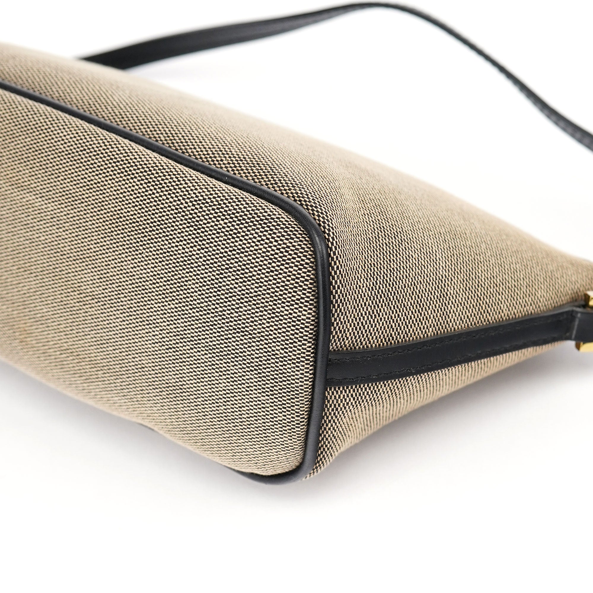 07198 Beige Canvas Boat Pochette