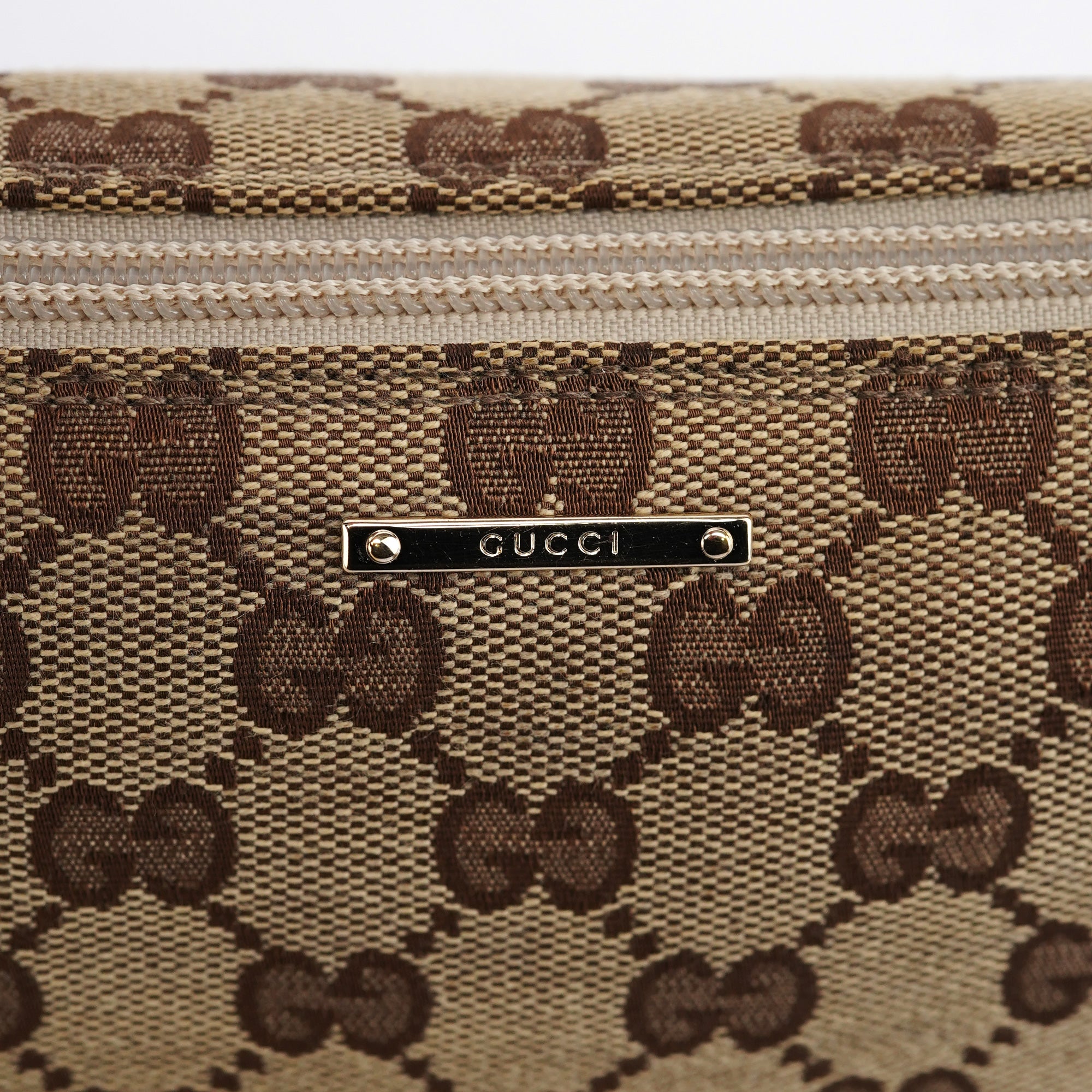 07198 Beige GG Boat Pochette