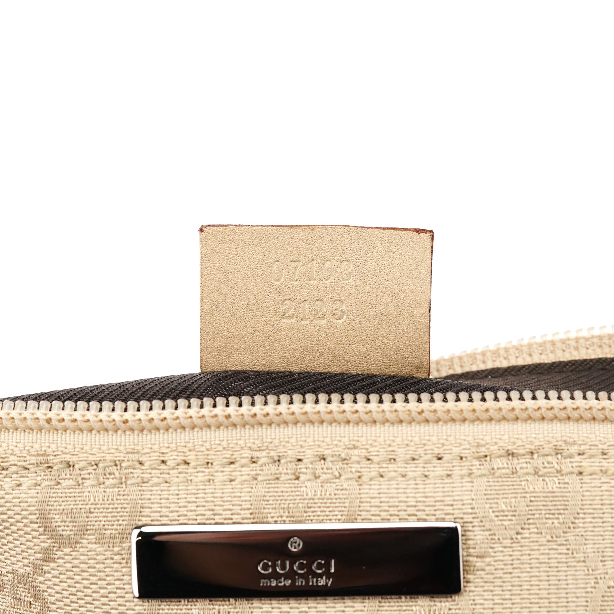 07198 Beige GG Boat Pochette