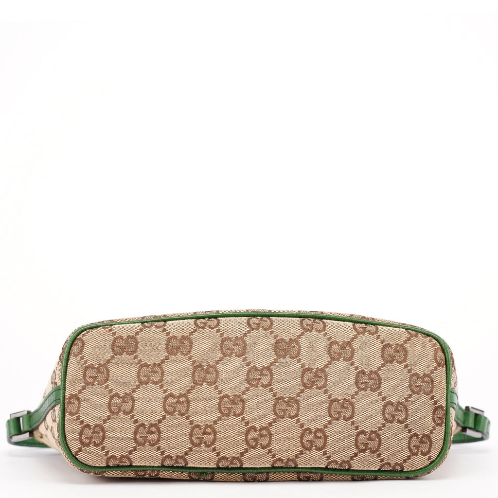 07198 Beige Green GG Boat Pochette