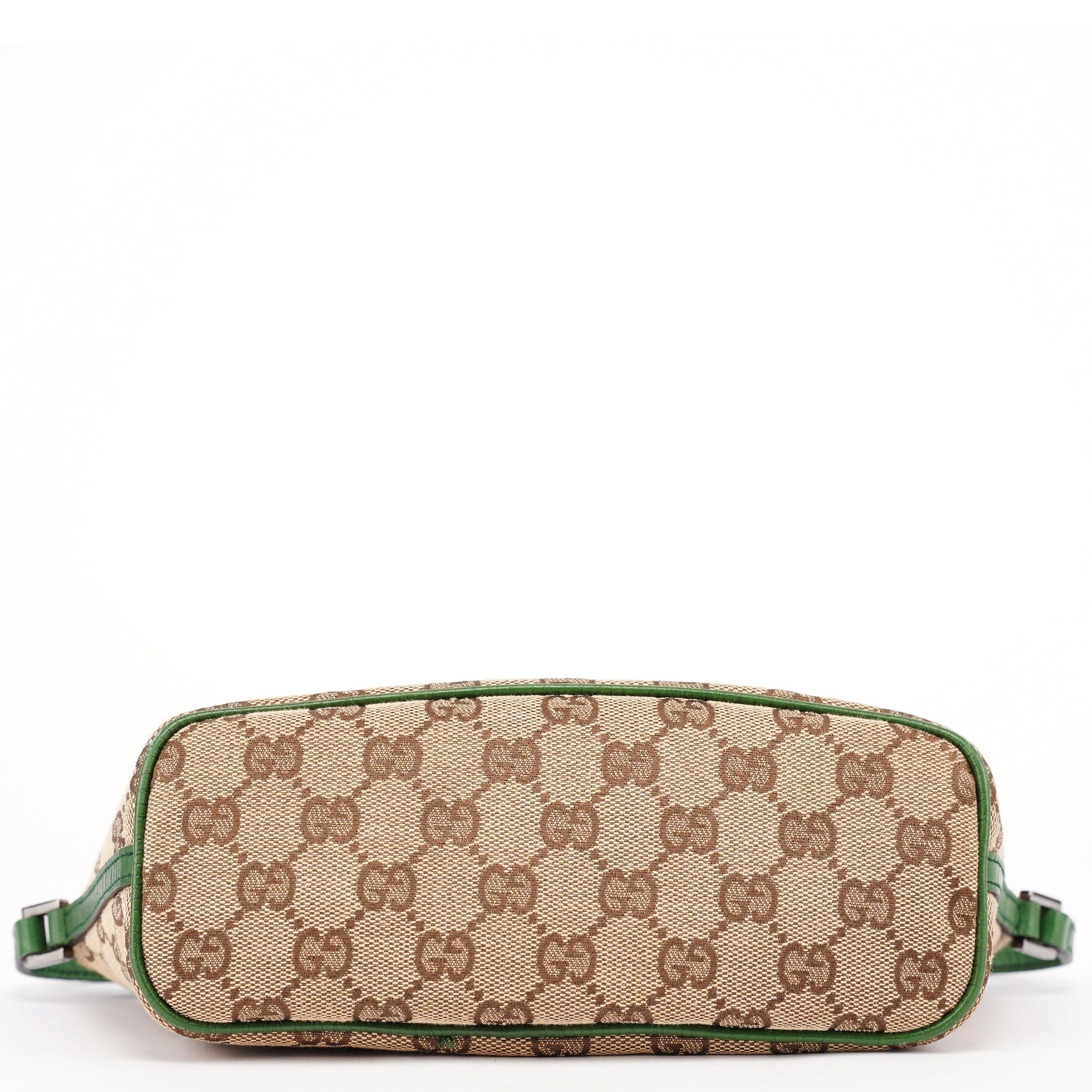 07198 Beige Green GG Boat Pochette
