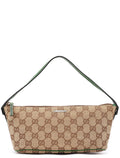 07198 Beige Green GG Boat Pochette