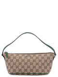 07198 Beige Green GG Boat Pochette