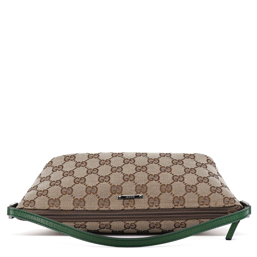 07198 Beige Green GG Boat Pochette