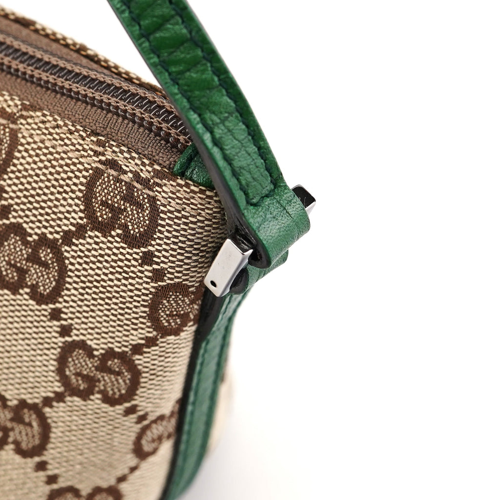 07198 Beige Green GG Boat Pochette
