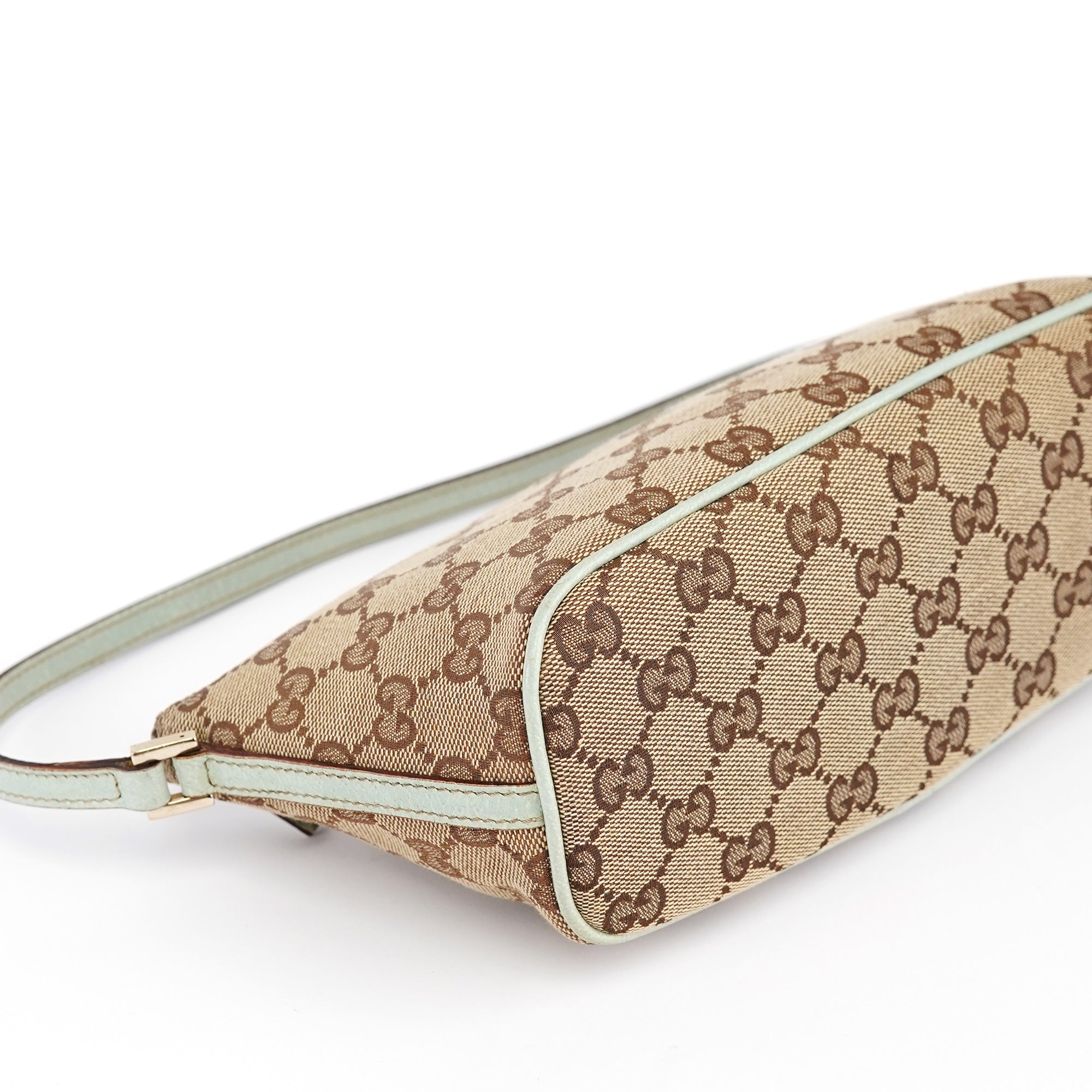 07198 Beige Light Blue GG Boat Pochette