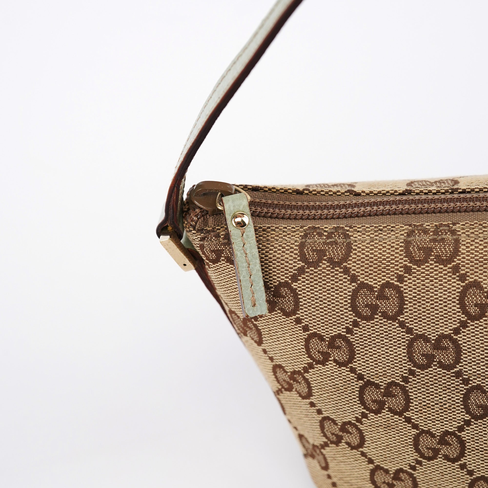07198 Beige Light Blue GG Boat Pochette